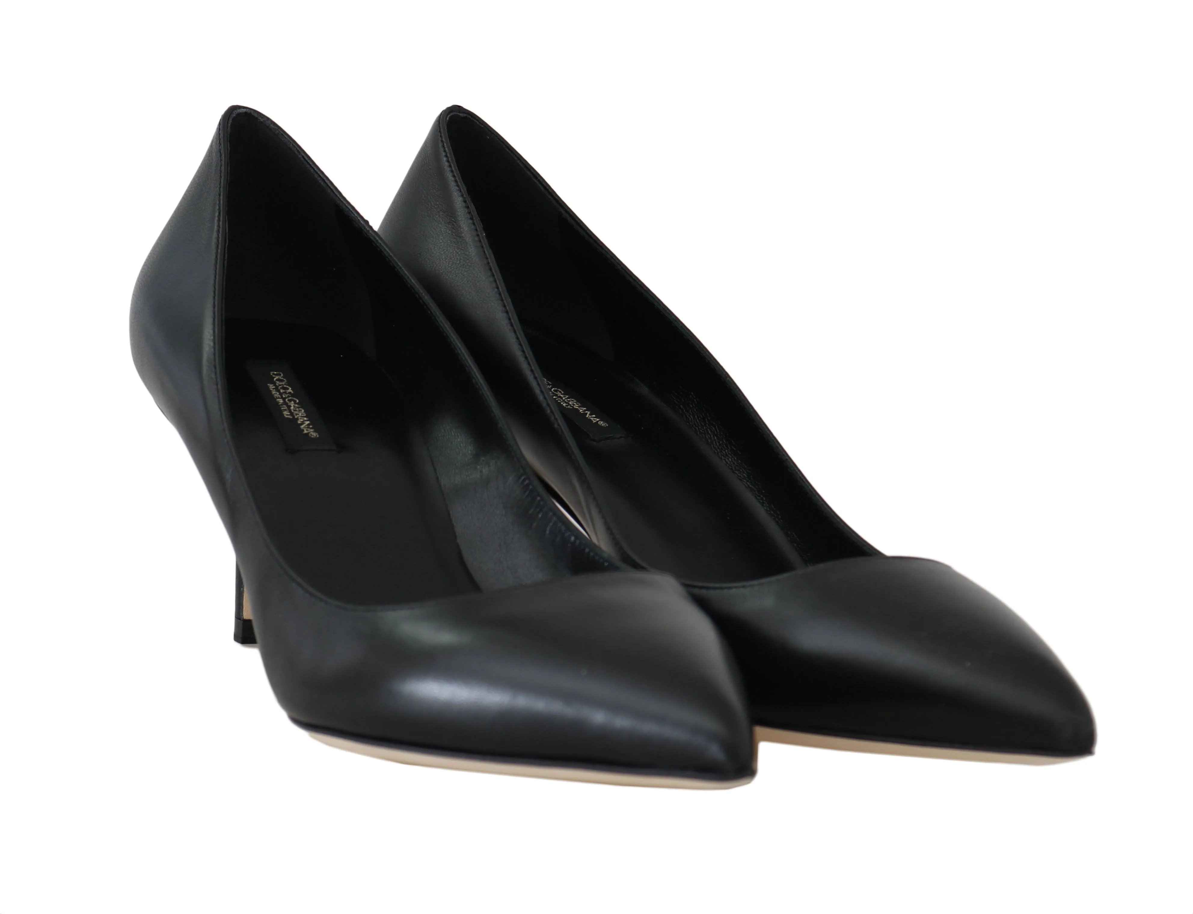 Black Soft Nappa Leather Pumps