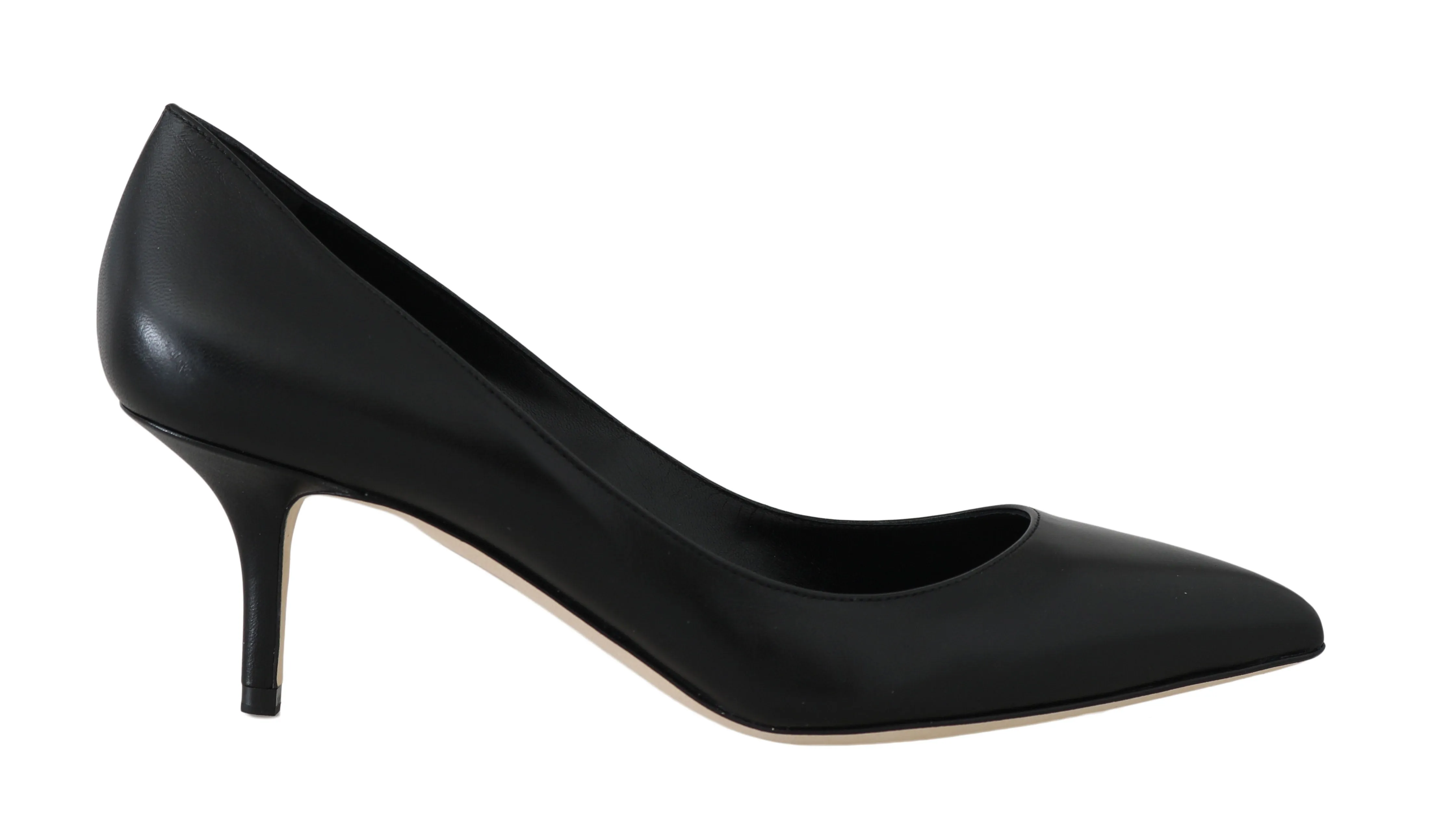 Black Soft Nappa Leather Pumps