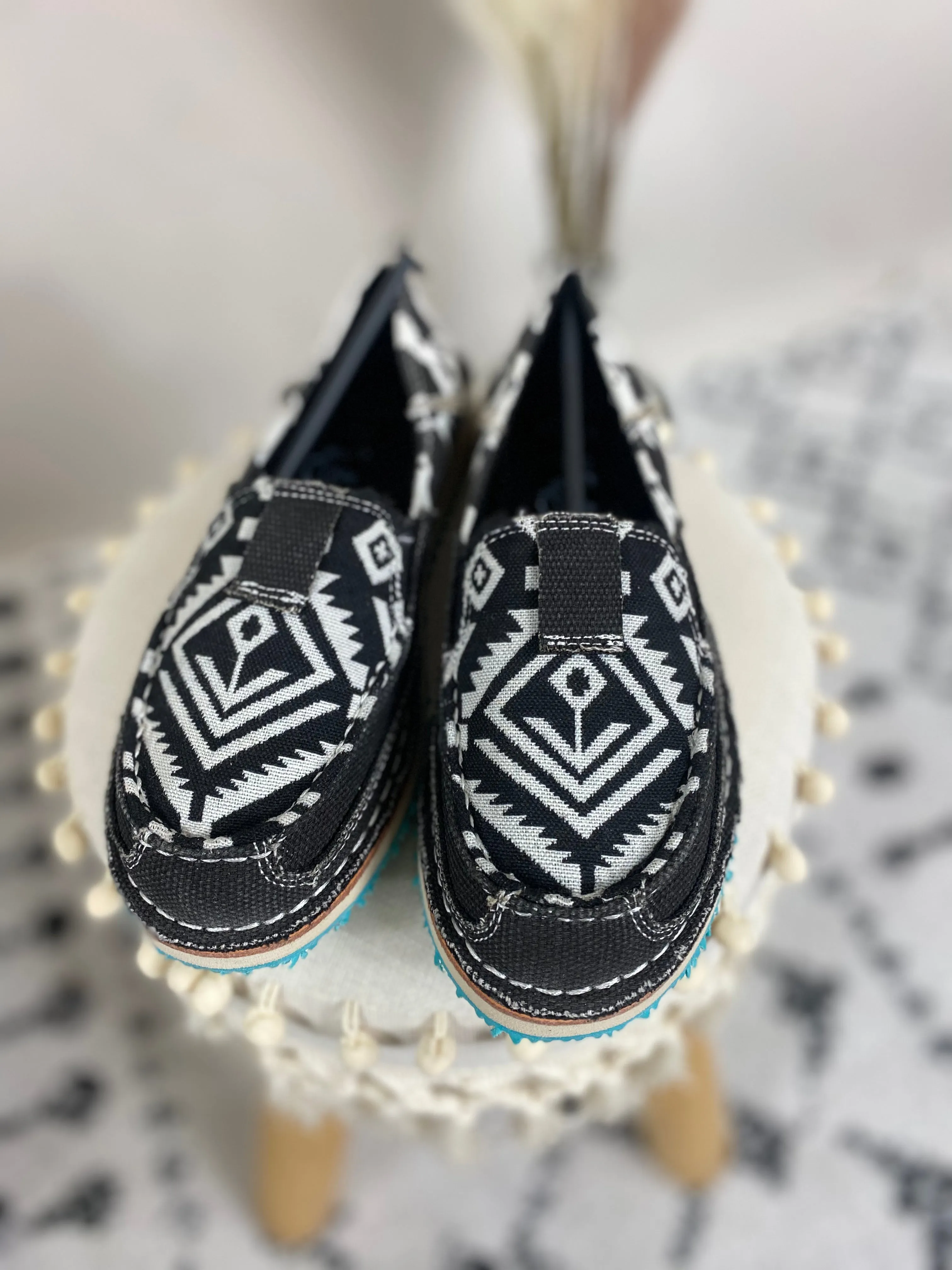 Black White Aztec Jen Shoe