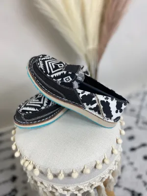 Black White Aztec Jen Shoe