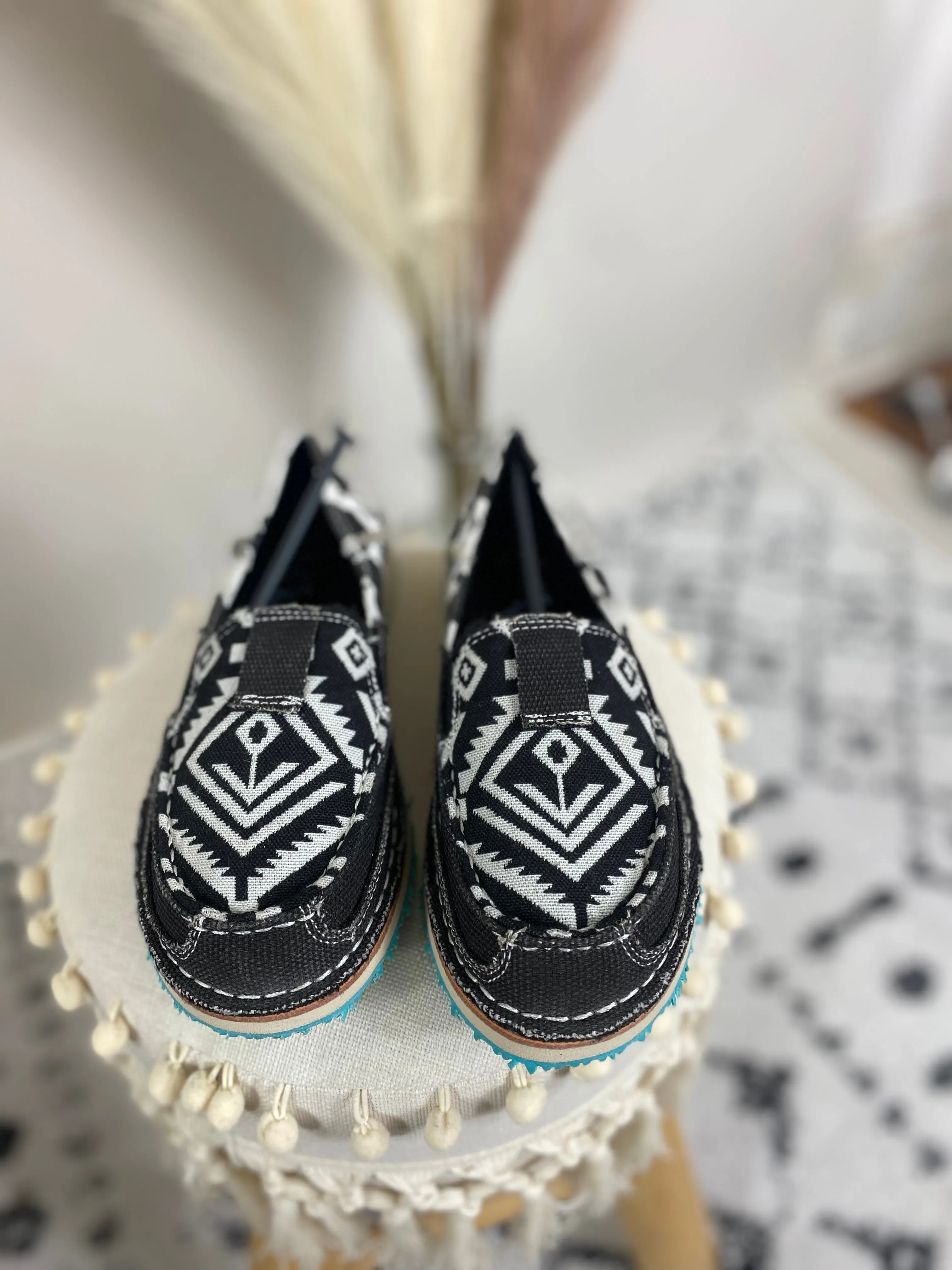 Black White Aztec Jen Shoe