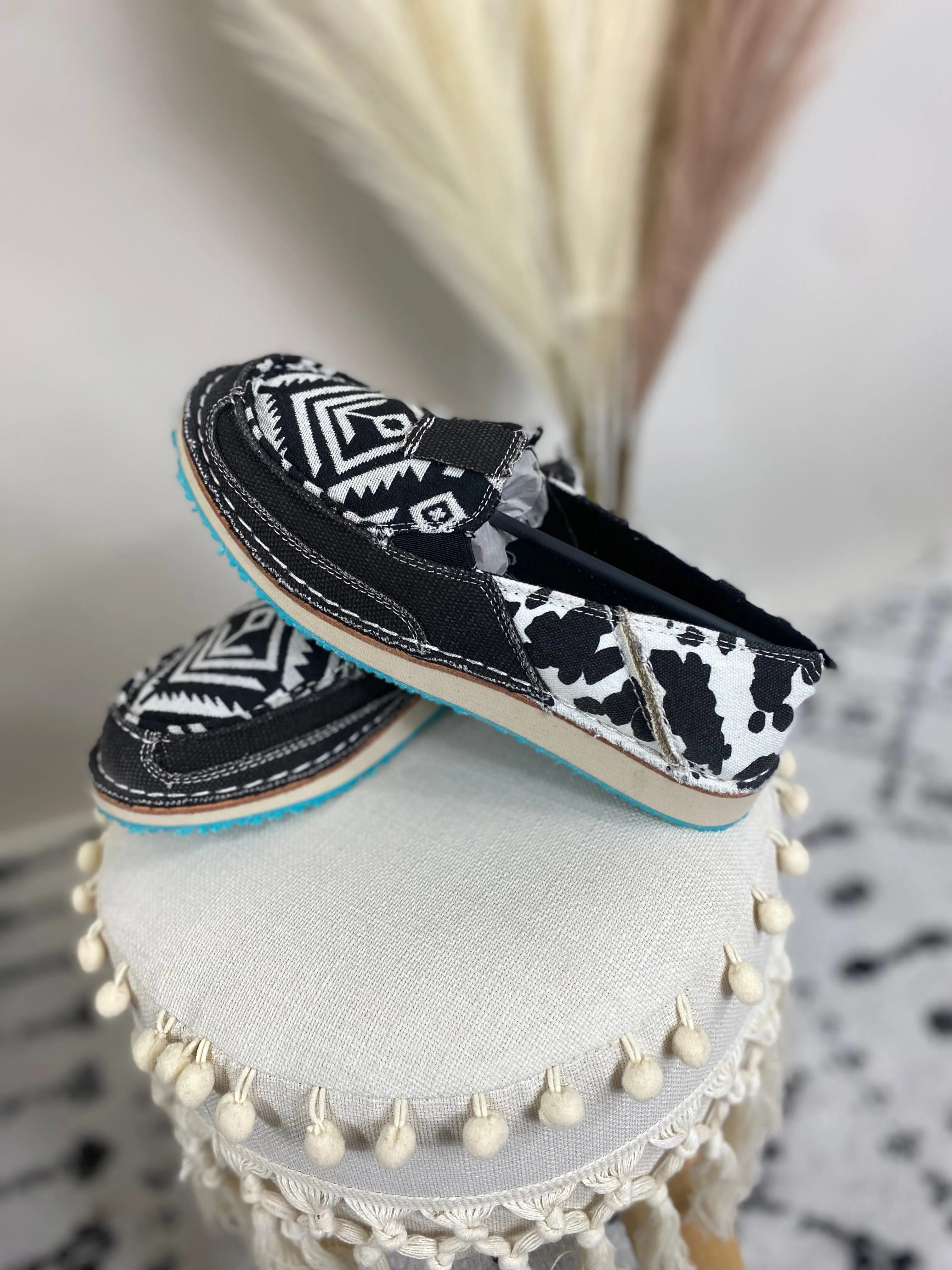Black White Aztec Jen Shoe