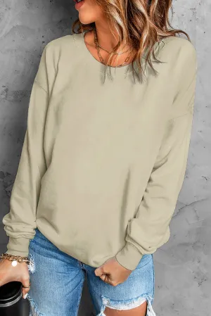 Blank Apparel - Red Plain Crew Neck Pullover Sweatshirt