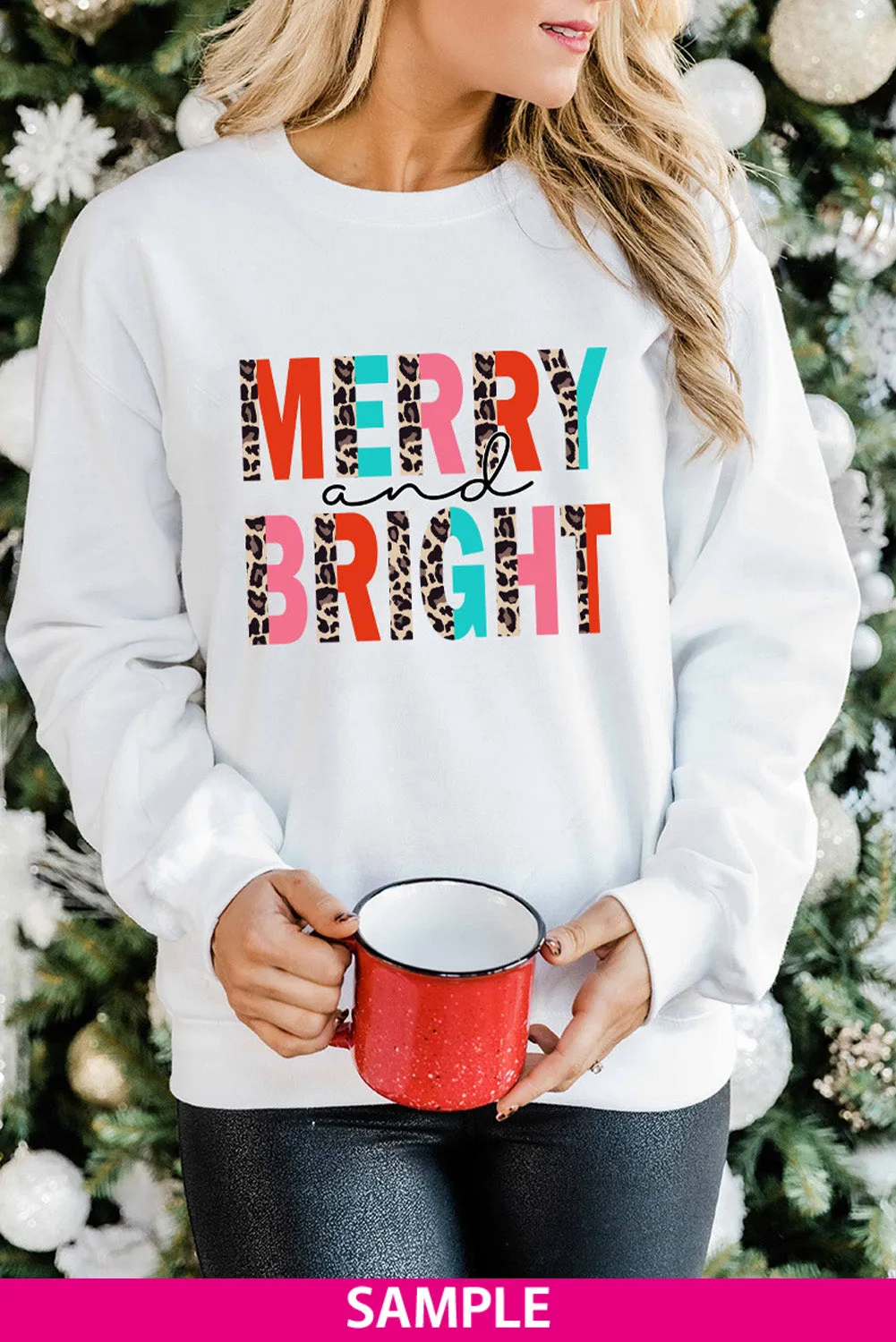 Blank Apparel - Red Plain Crew Neck Pullover Sweatshirt