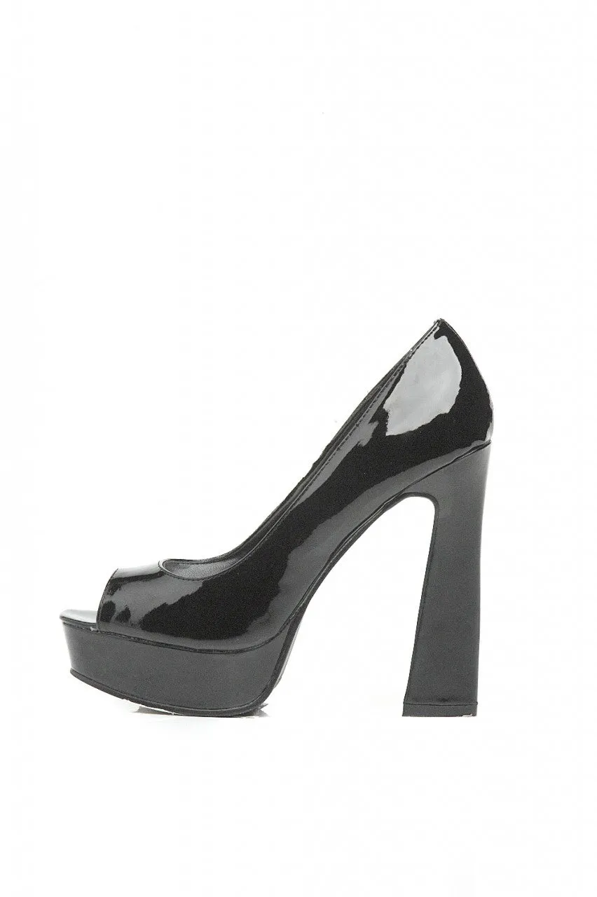 Block Heel  Peep Toe Shoe