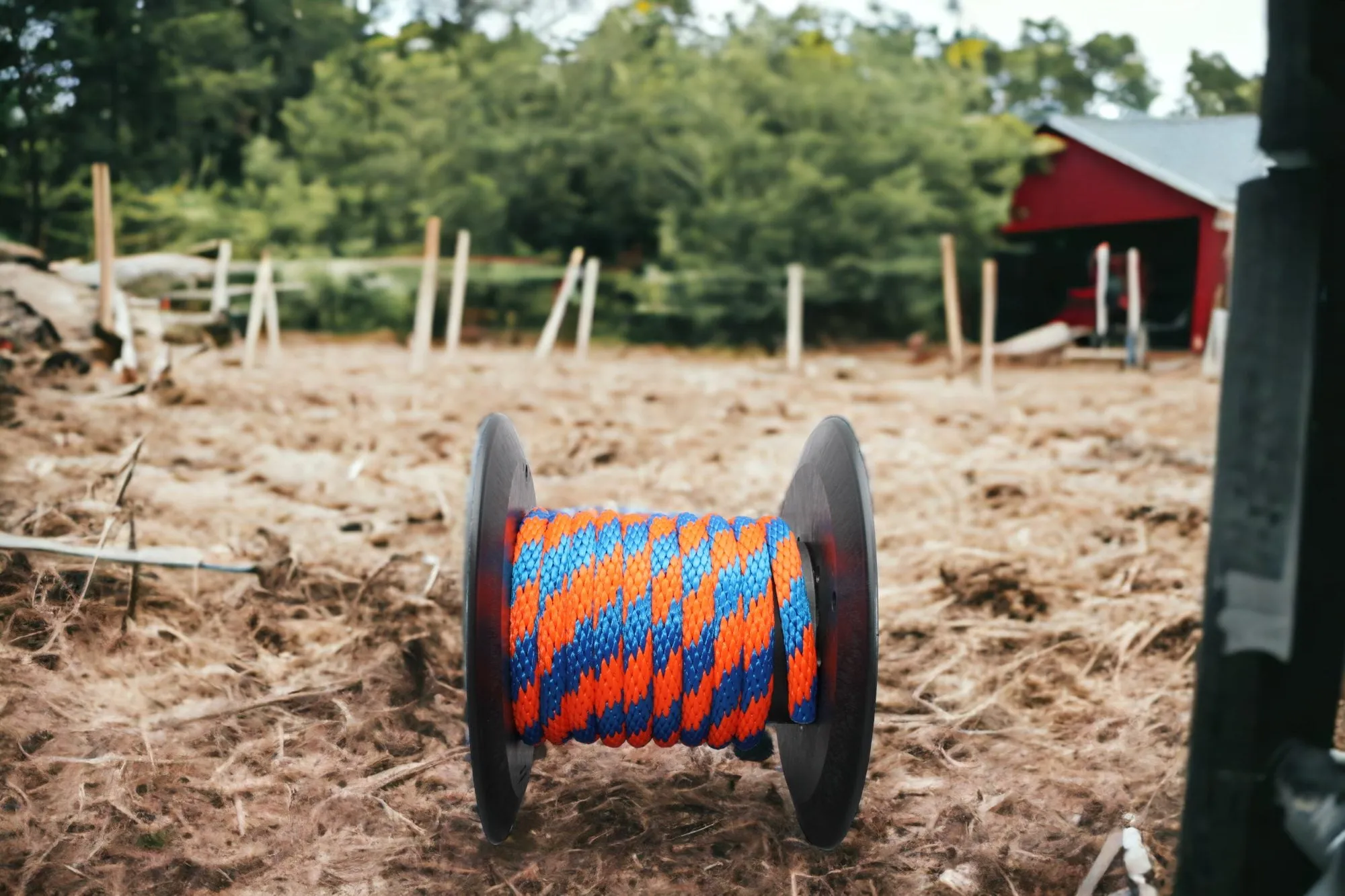 Blue and Orange Solid Braided Multifilament Polypropylene Rope