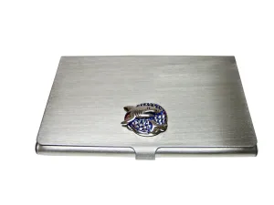 Blue and Silver Toned Shark Business Card Holder