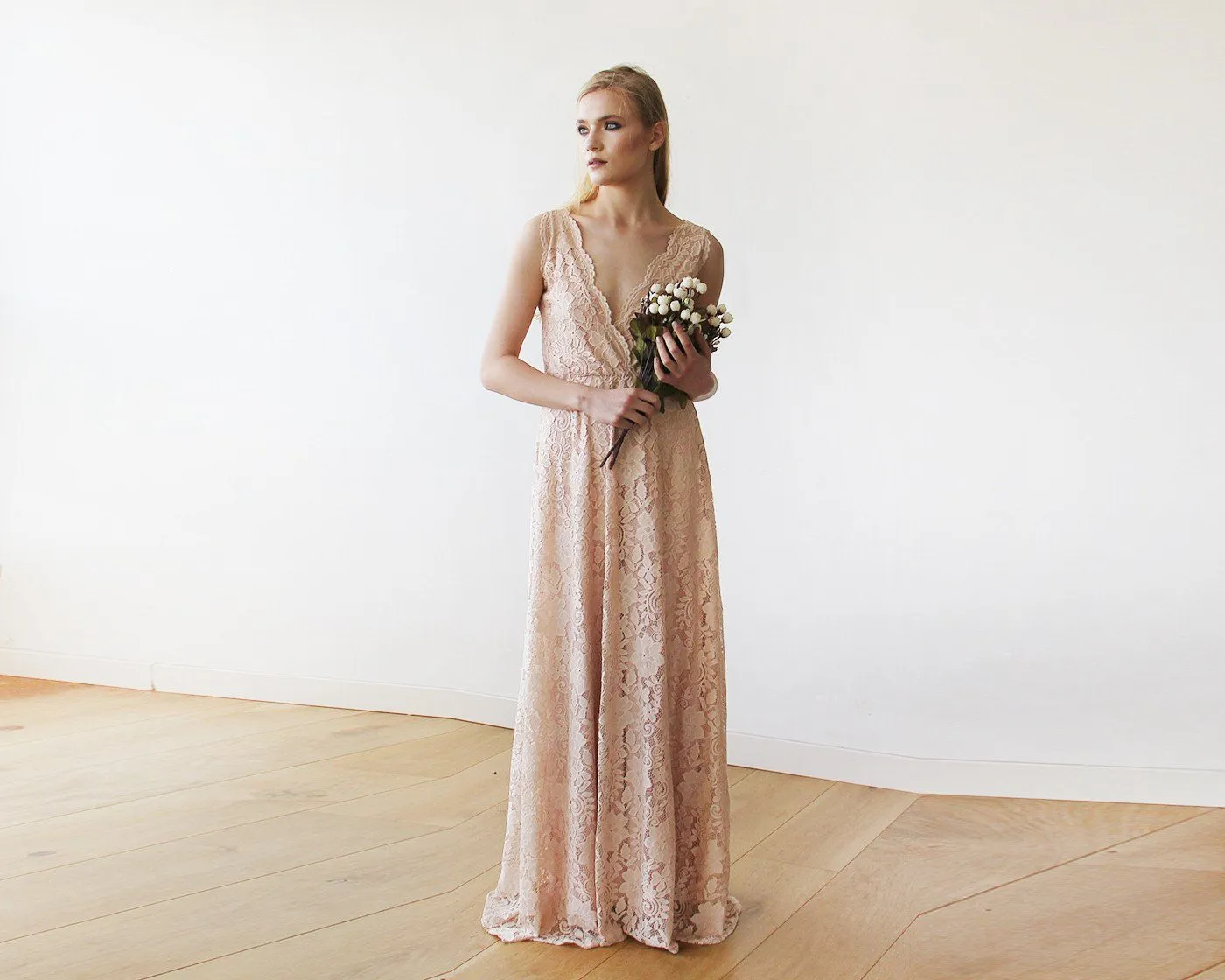 Blush Sleeveless Dress #1150