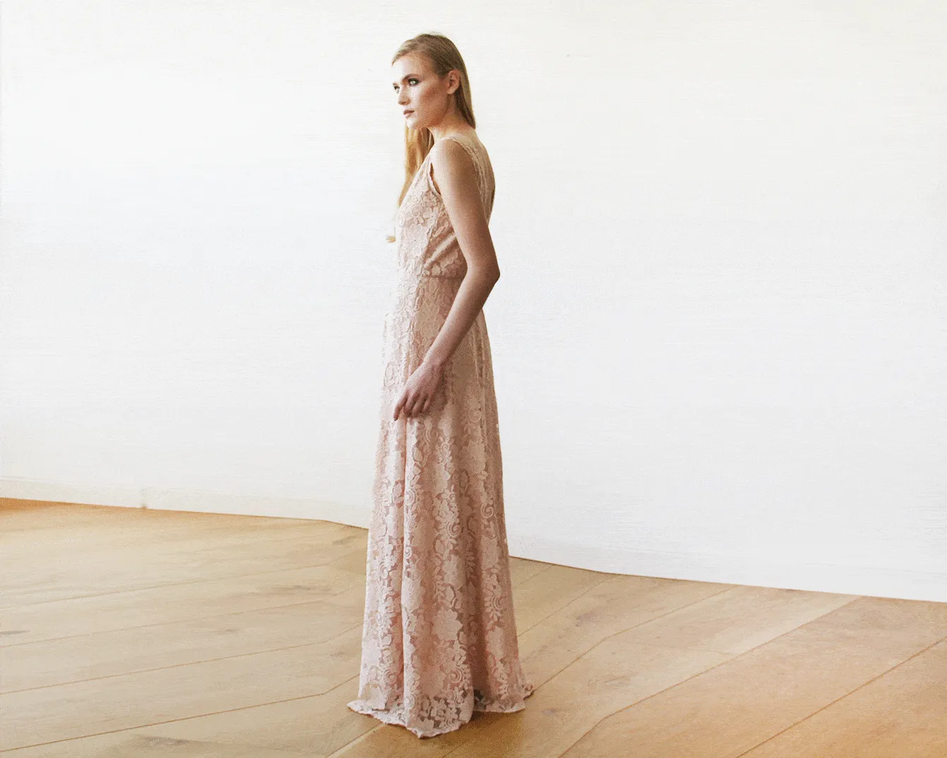 Blush Sleeveless Dress #1150