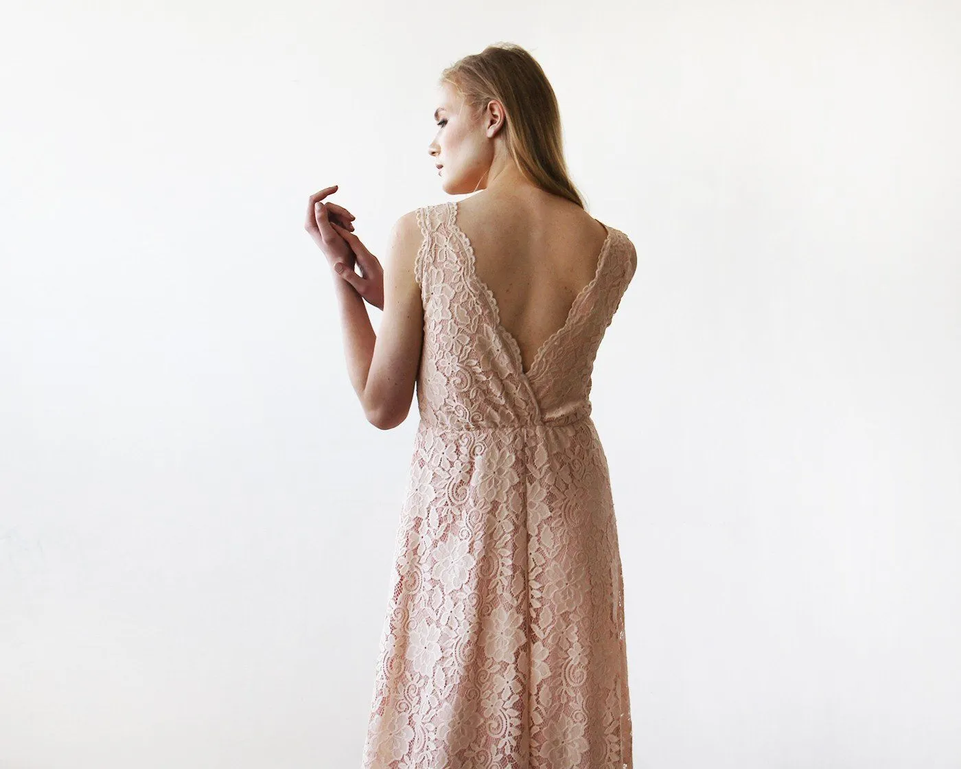 Blush Sleeveless Dress #1150