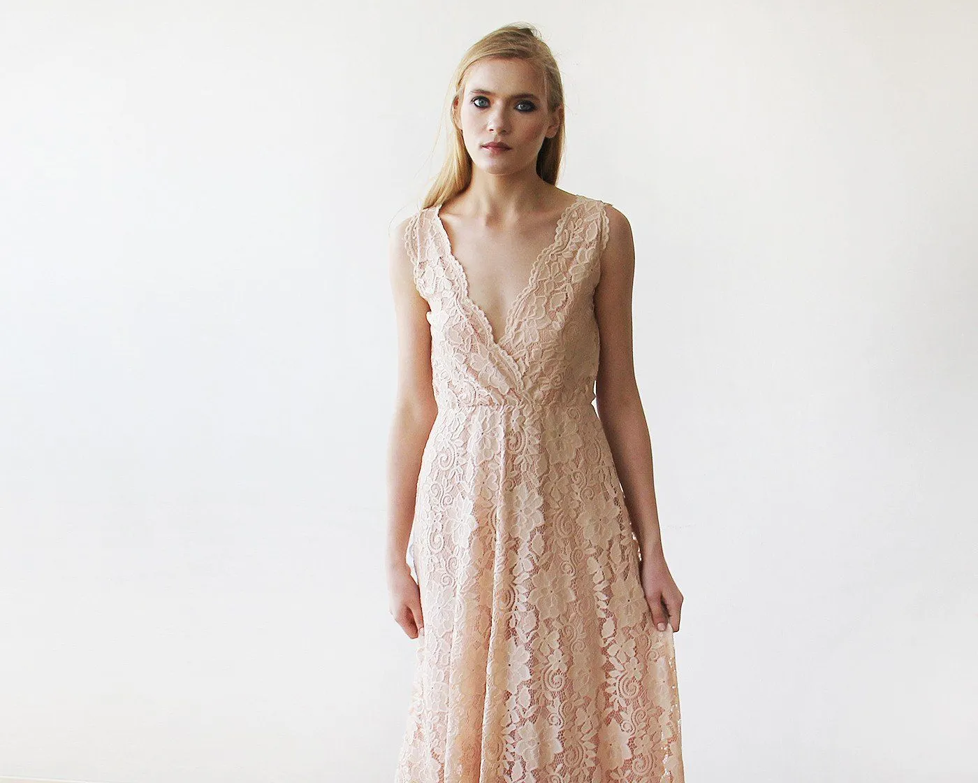 Blush Sleeveless Dress #1150