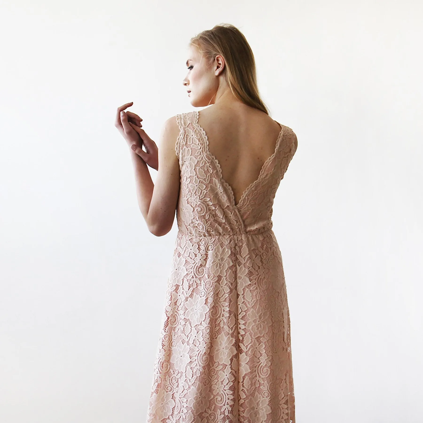 Blush Sleeveless Dress #1150