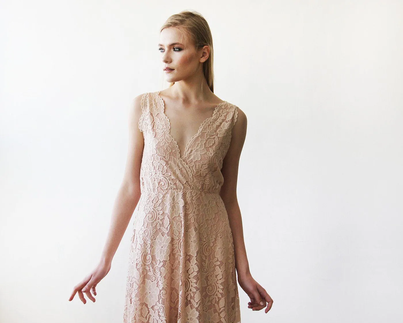 Blush Sleeveless Dress #1150