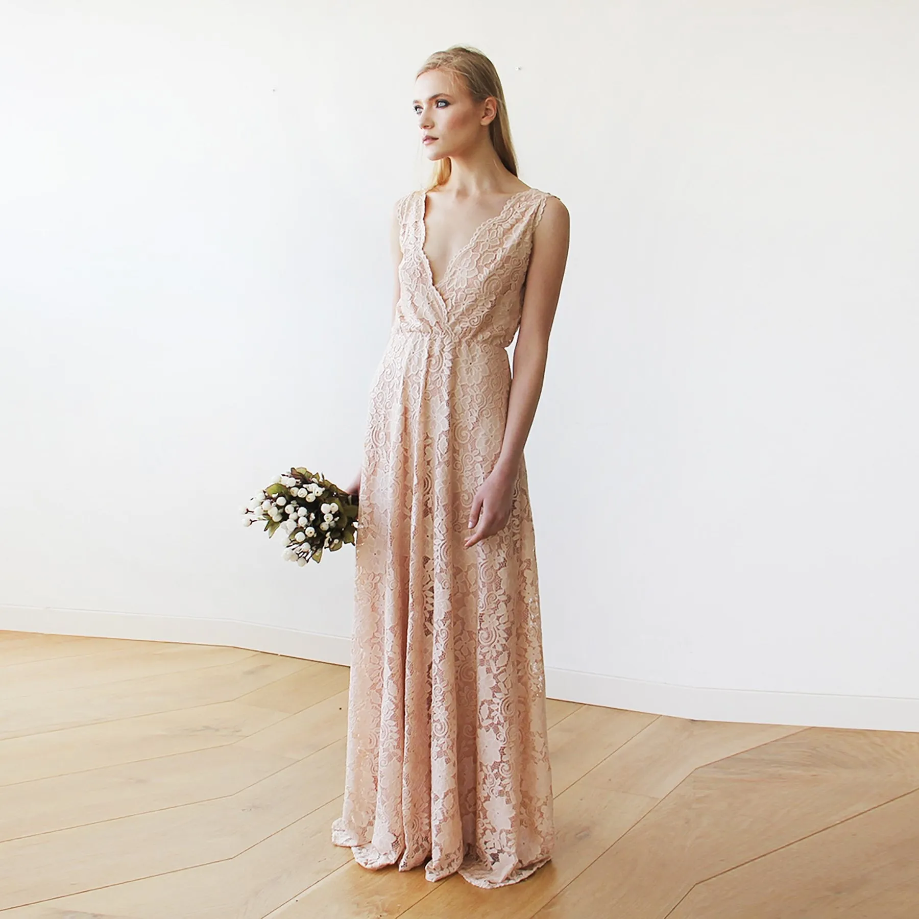 Blush Sleeveless Dress #1150