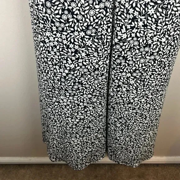 Boden Ruched Front Jersey Midi Dress Size 8 Petite Black Sunflower Pop Stretch