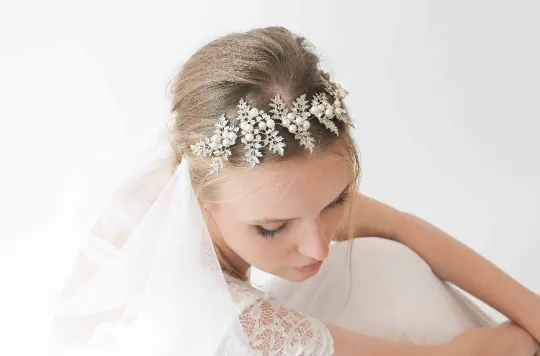 Boho headpiece veil  #4031