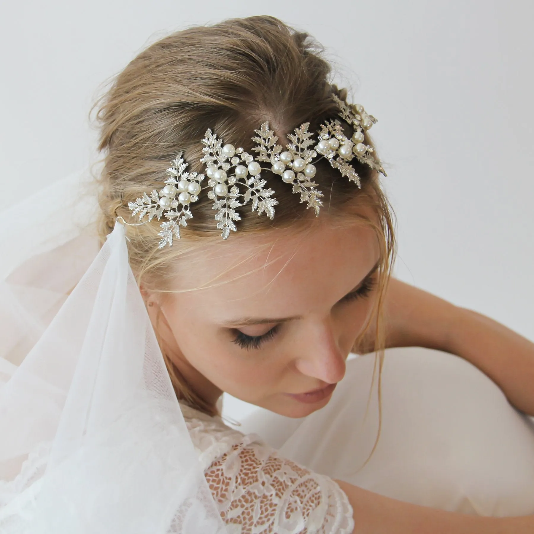 Boho headpiece veil  #4031
