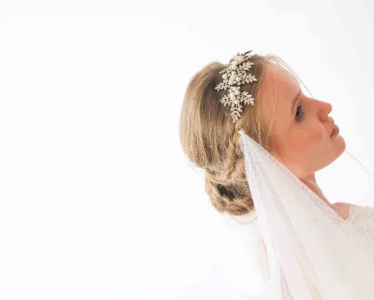 Boho headpiece veil  #4031