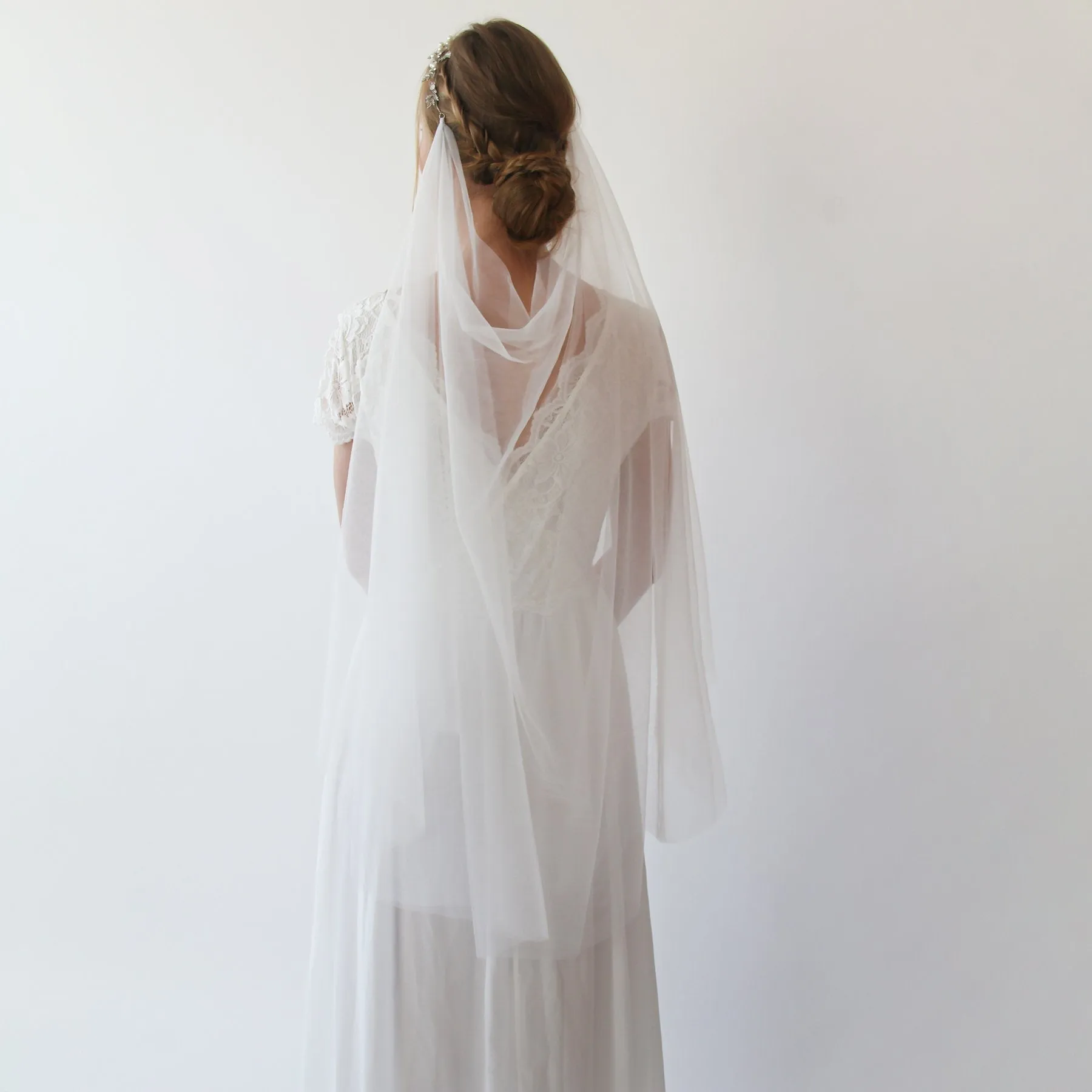 Boho headpiece veil  #4031