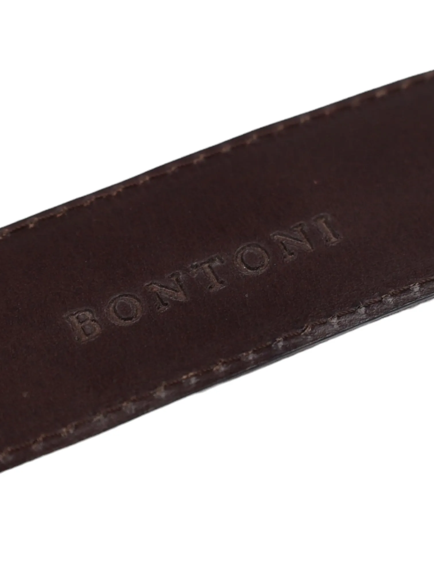 Bontoni Dark Brown Double Monk   Crocodile Belt