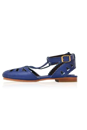 Bounty T-strap Leather Sandals in Vintage Camel