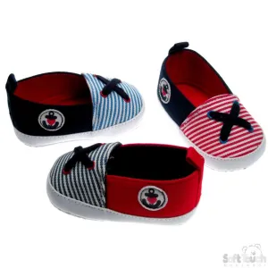 BOYS COTTON TWILL SLIP ON SHOES: B1349