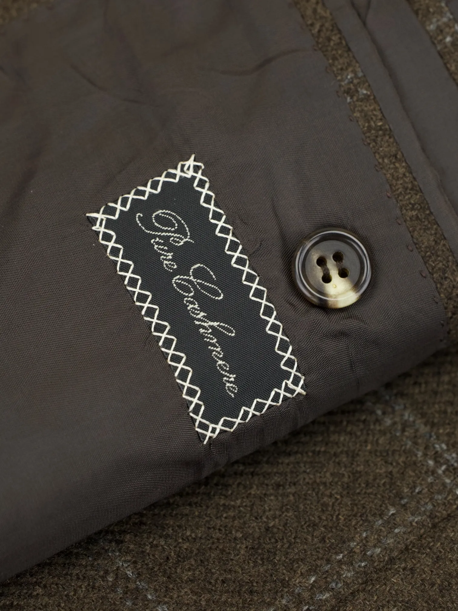 Brioni Chocolate Brown Pure Cashmere Windowpane "Nomentano" Jacket