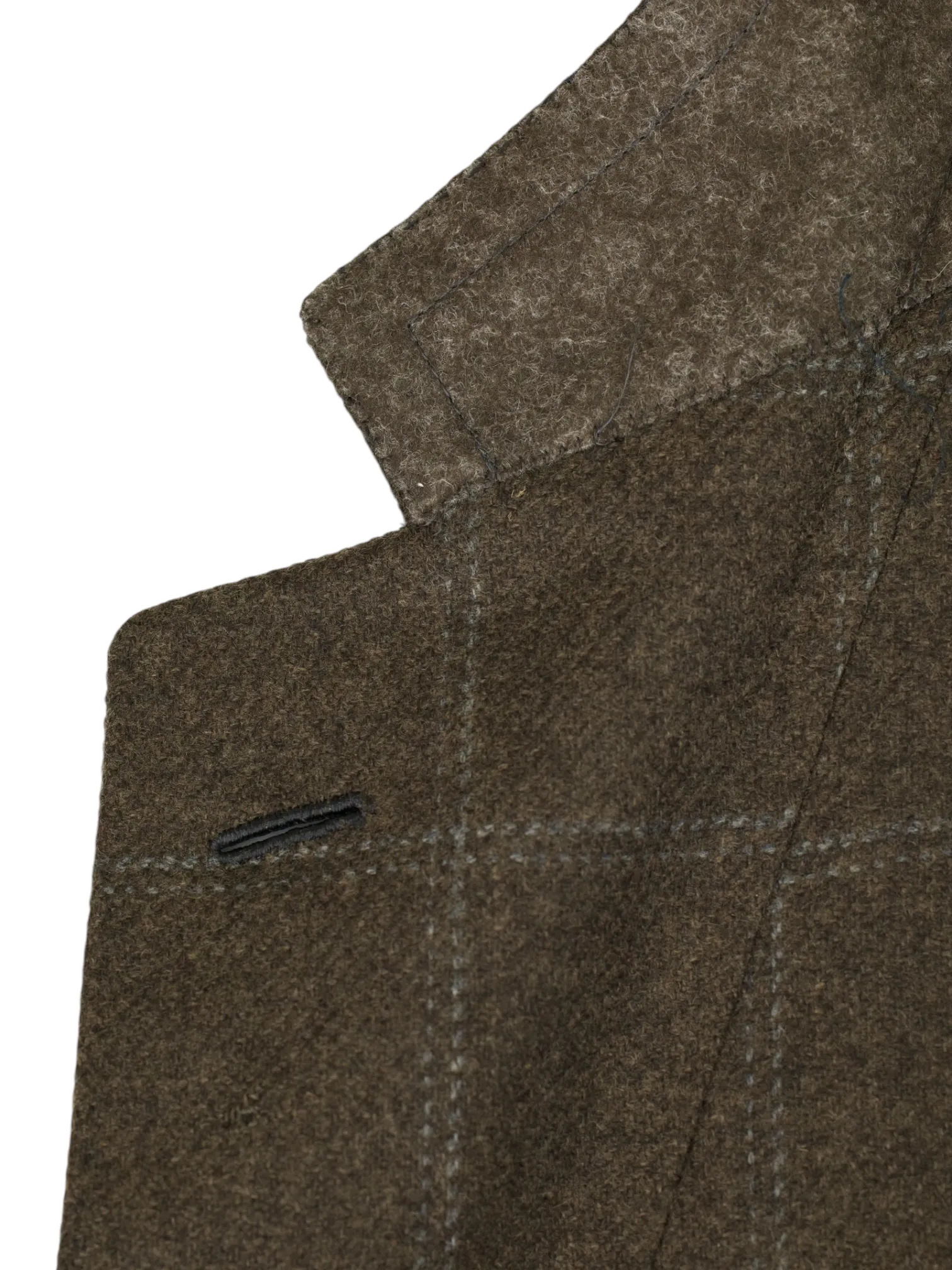 Brioni Chocolate Brown Pure Cashmere Windowpane "Nomentano" Jacket