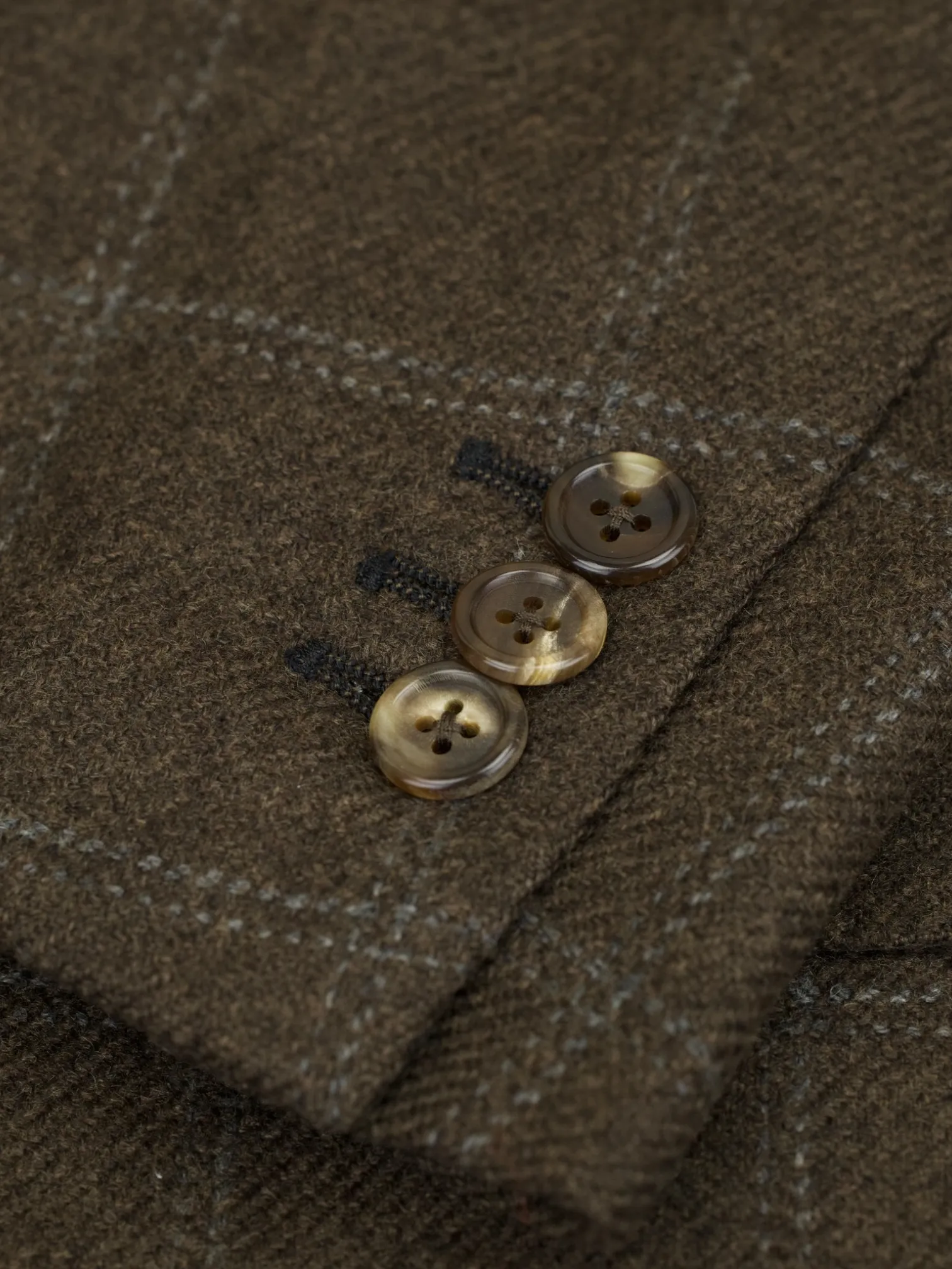 Brioni Chocolate Brown Pure Cashmere Windowpane "Nomentano" Jacket