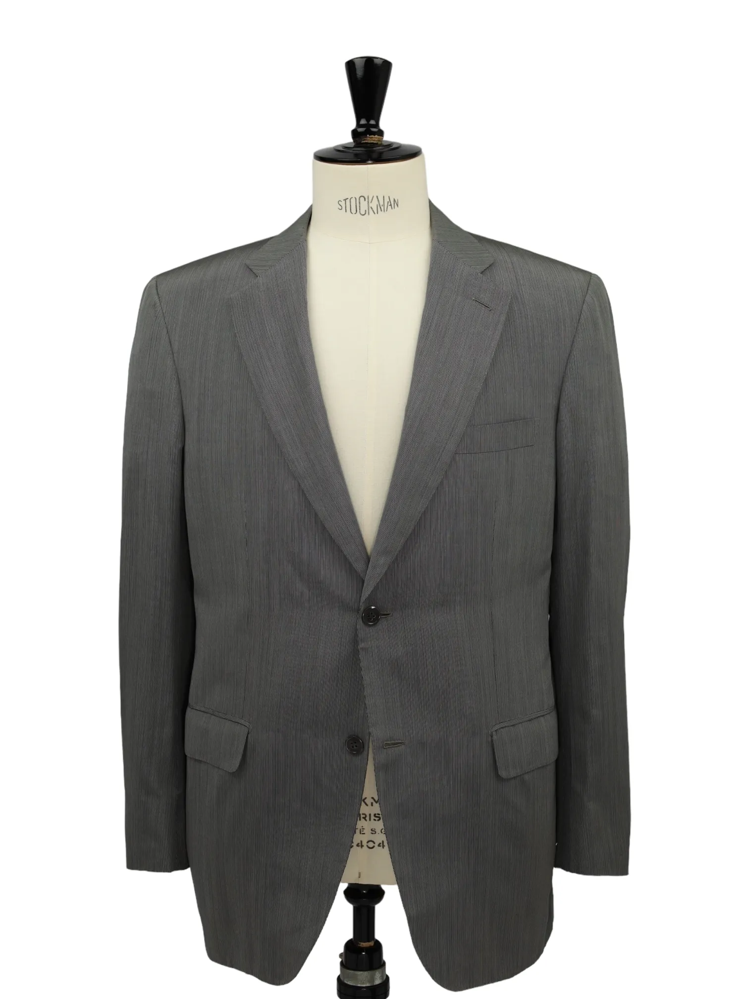 Brioni Light Grey Micro-Stripe Silk & Cashmere Chigi Suit
