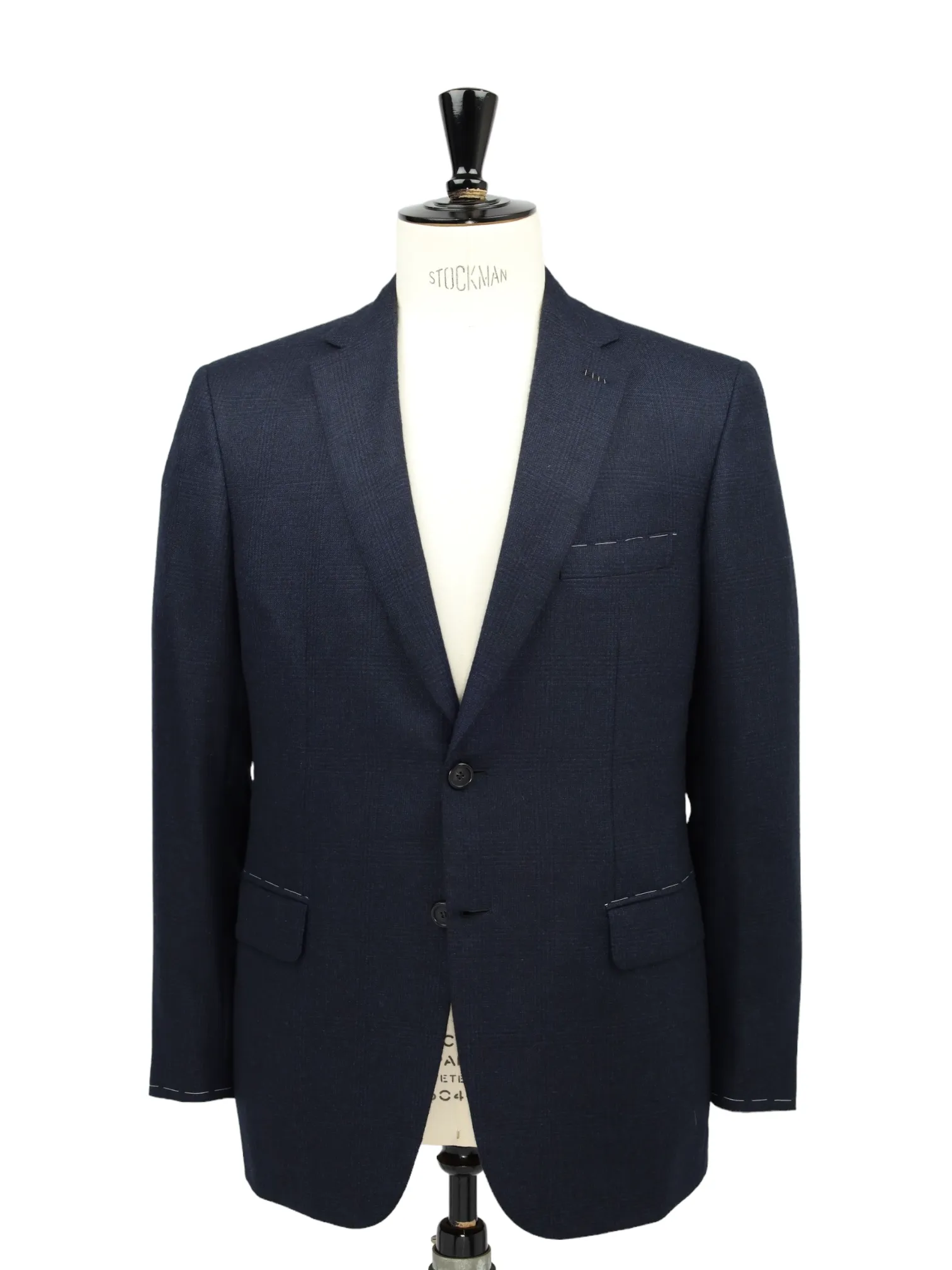 Brioni Navy Cashmere Glenplaid Colosseo Jacket