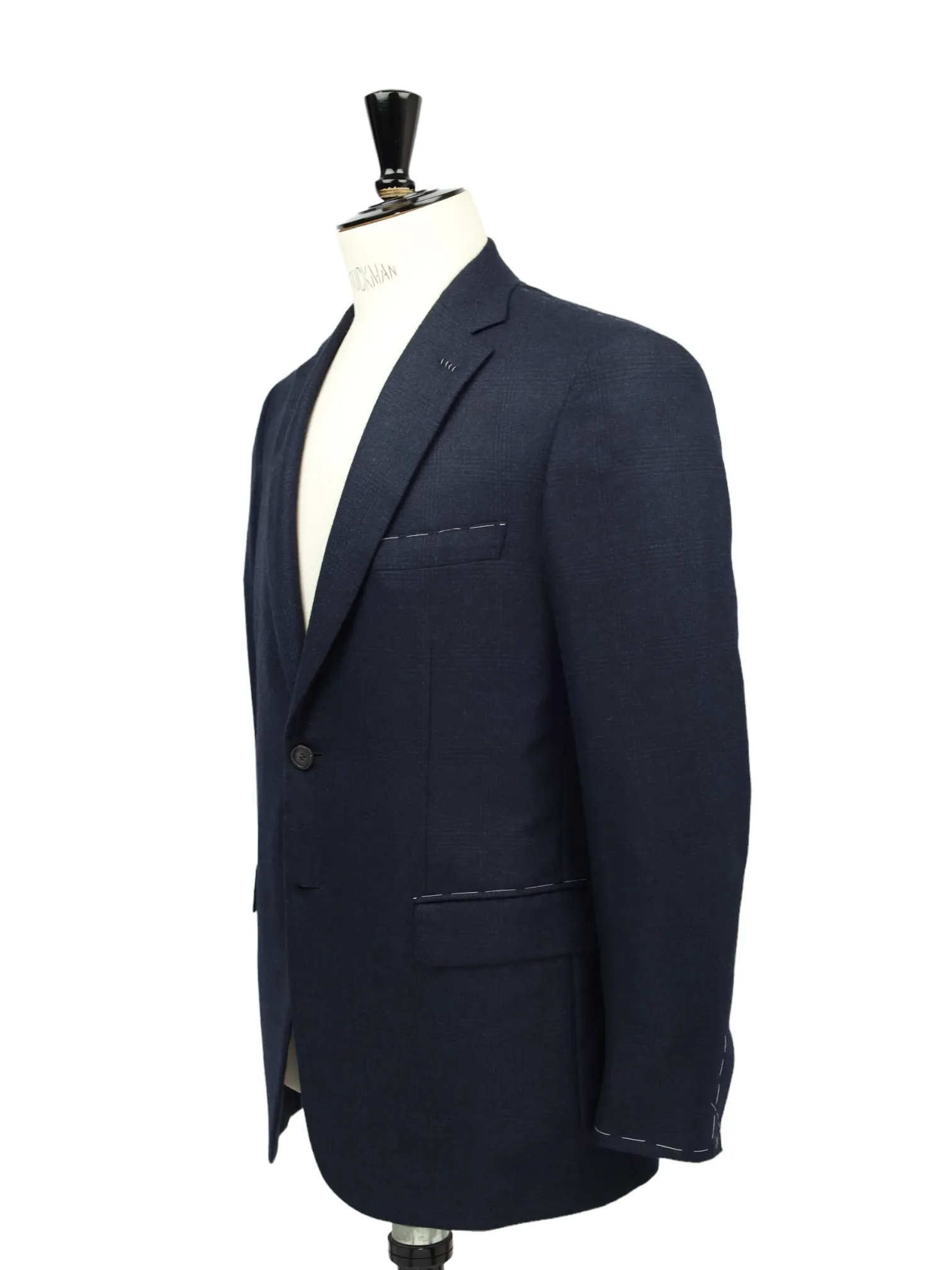 Brioni Navy Cashmere Glenplaid Colosseo Jacket