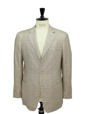 Brioni Taupe Glenplaid Jacket
