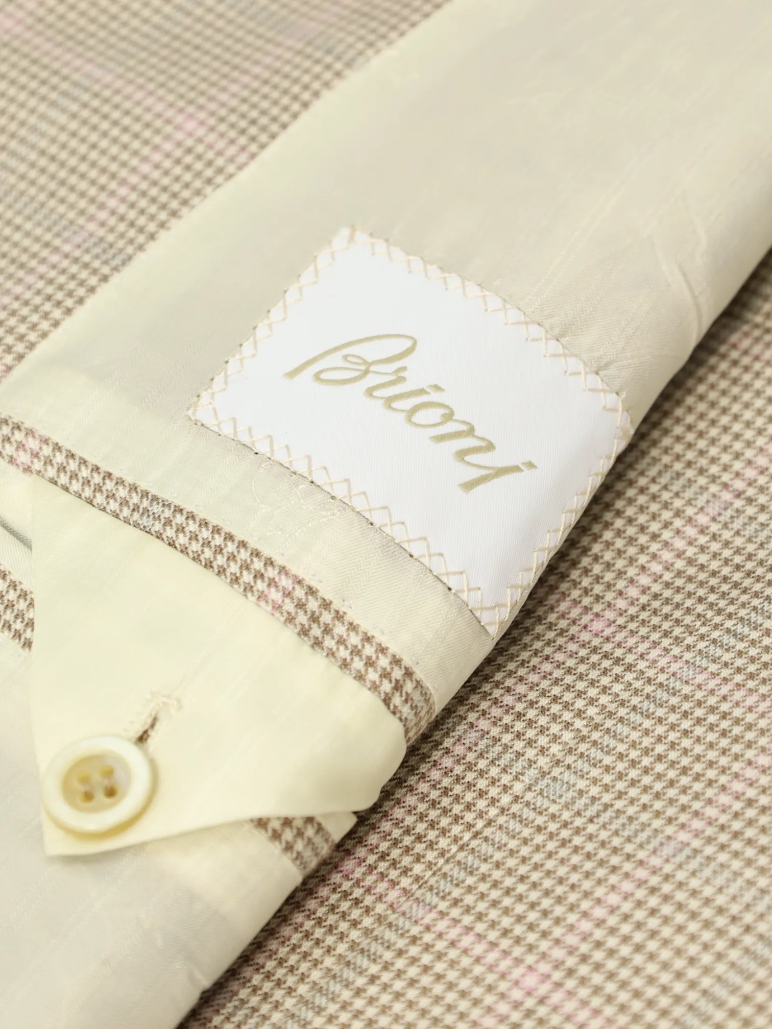 Brioni Taupe Glenplaid Jacket