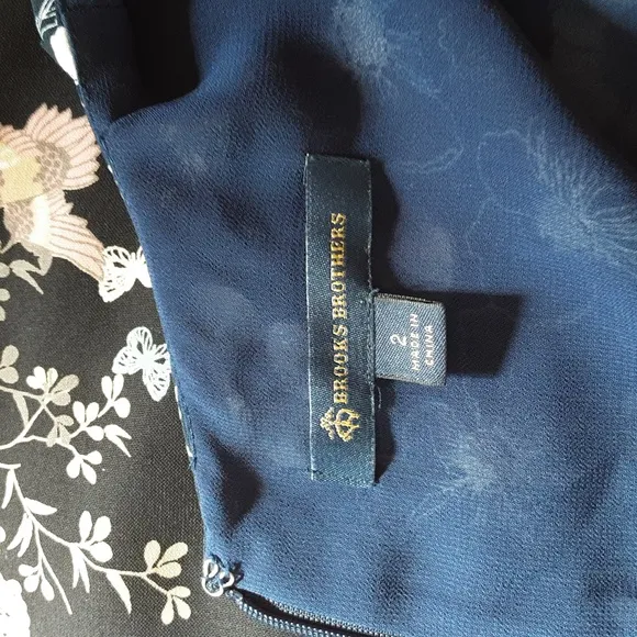 Brooks Brothers Flutter Sleeve Fit and Flair Dress