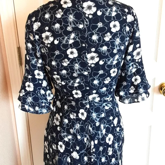 Brooks Brothers Flutter Sleeve Fit and Flair Dress