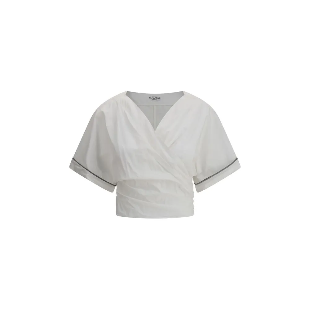 Buckle-knotted waist Blouse