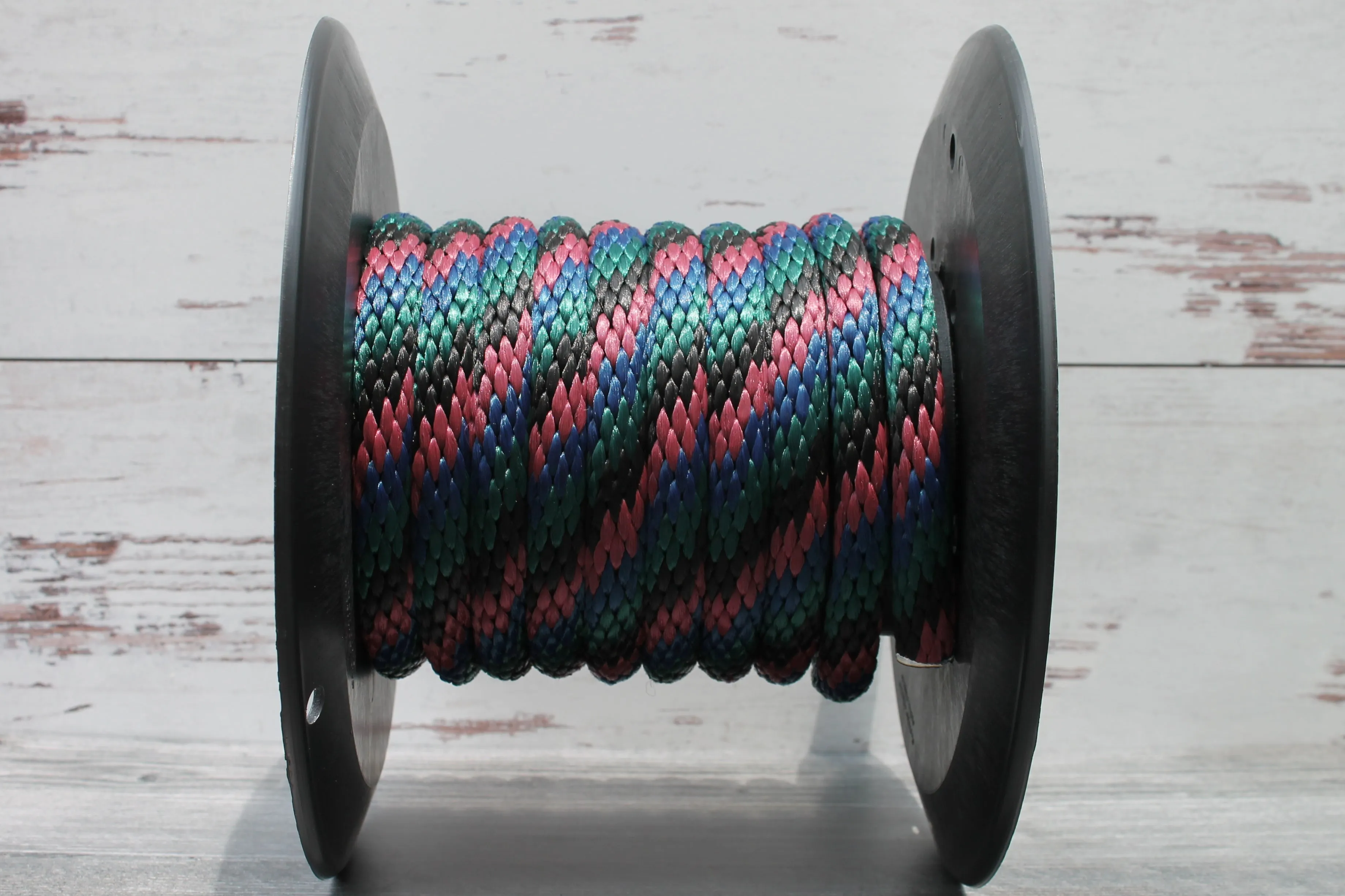 Burgundy, Navy, Black, Hunter Green Solid Braided Multifilament Polypropylene Rope