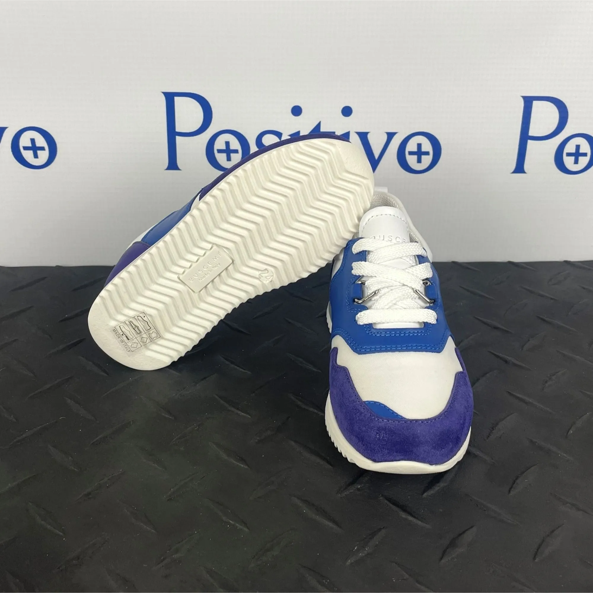 Buscemi Ventura Kid Purple Trio Leather Sneakers