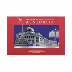 Business Card Holder Melbourne Tram Silver