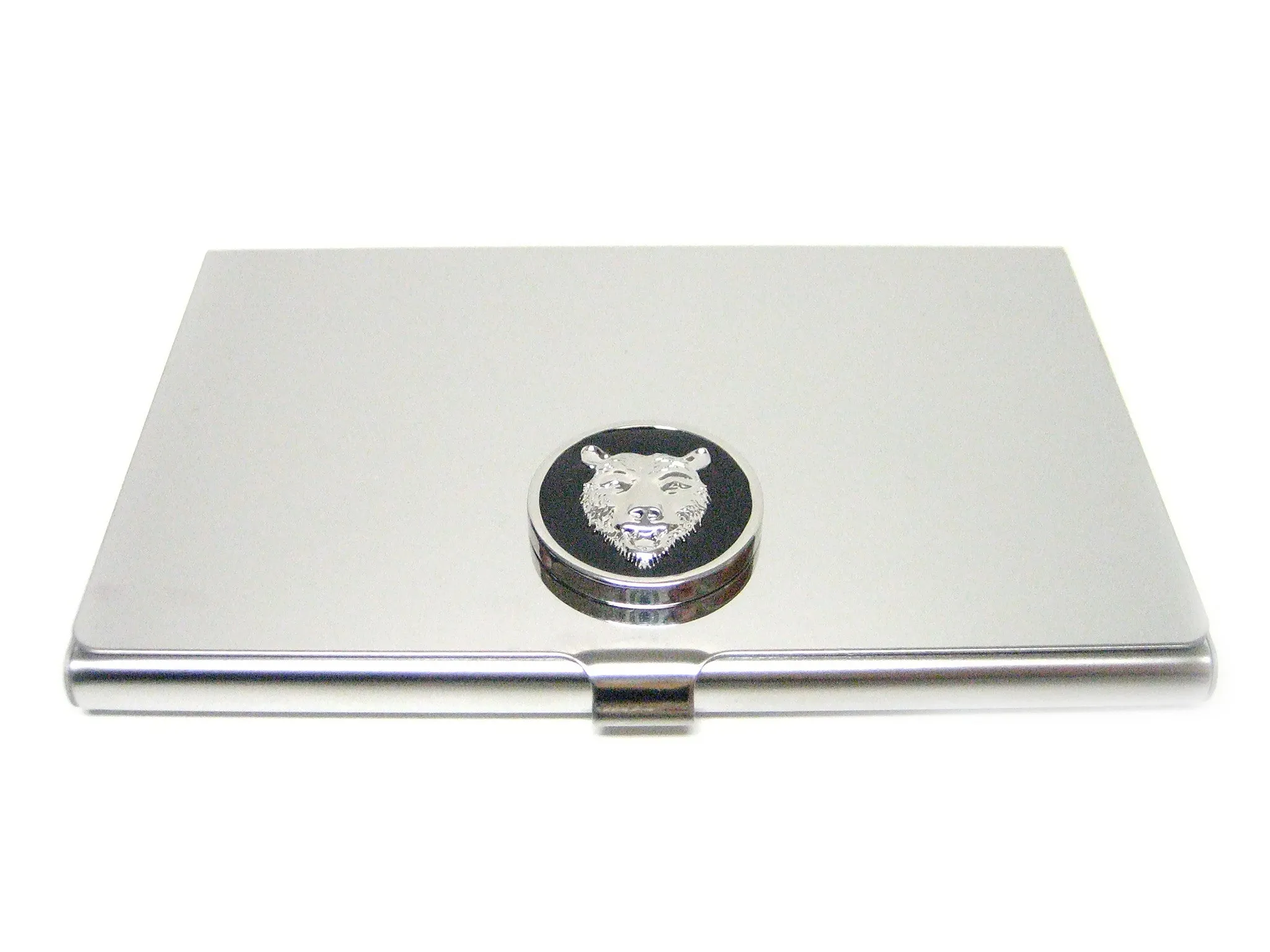 Business Card Holder with Bear Pendant