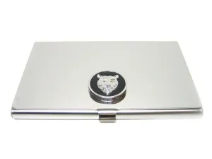 Business Card Holder with Bear Pendant