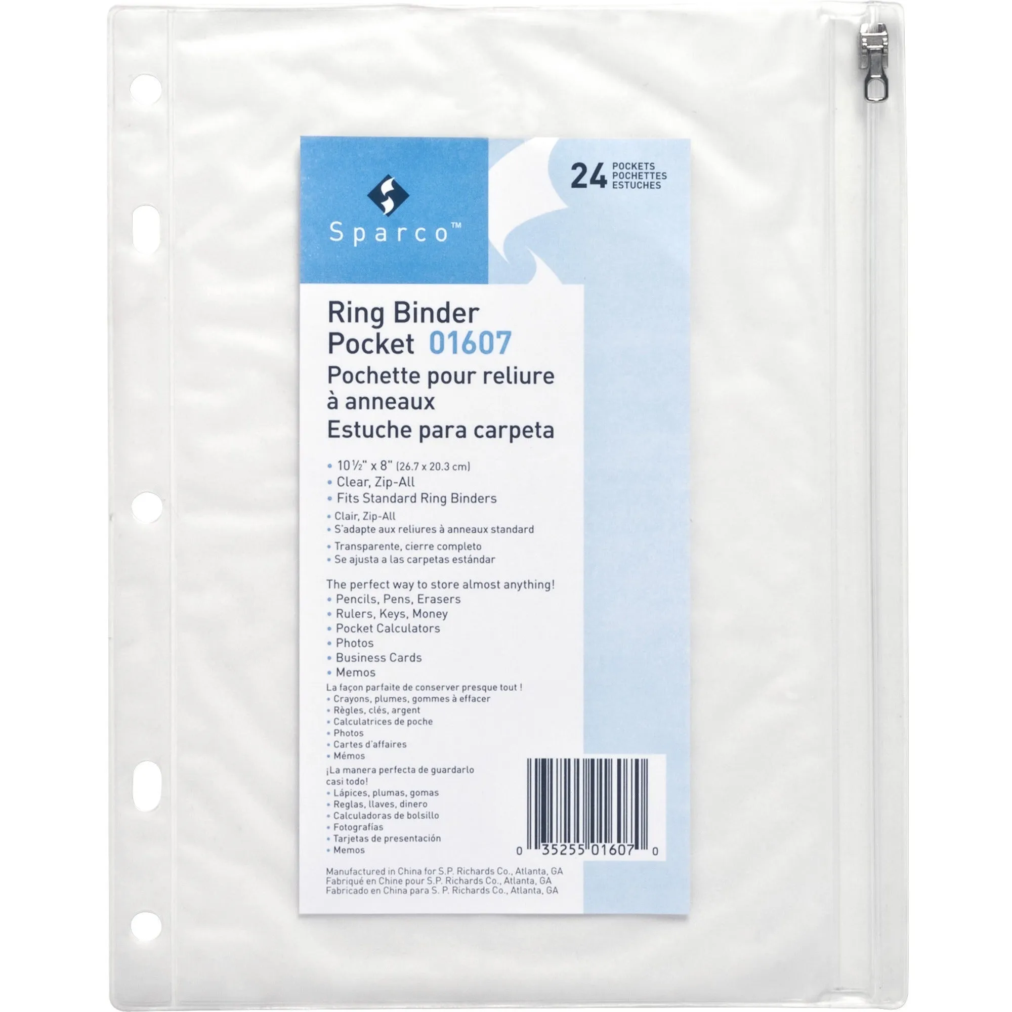 Business Source Punched Economy Binder Pocket
