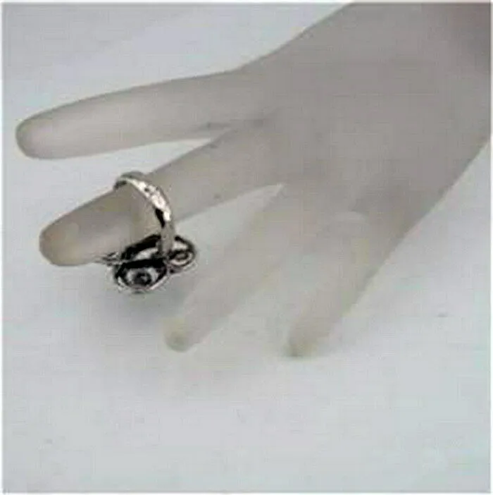 Butterfly Zircon Ring 925 Sterling Silver 6.5, 7 Handmade Hadar Designers()LAST