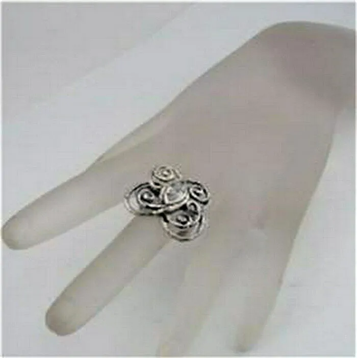 Butterfly Zircon Ring 925 Sterling Silver 6.5, 7 Handmade Hadar Designers()LAST