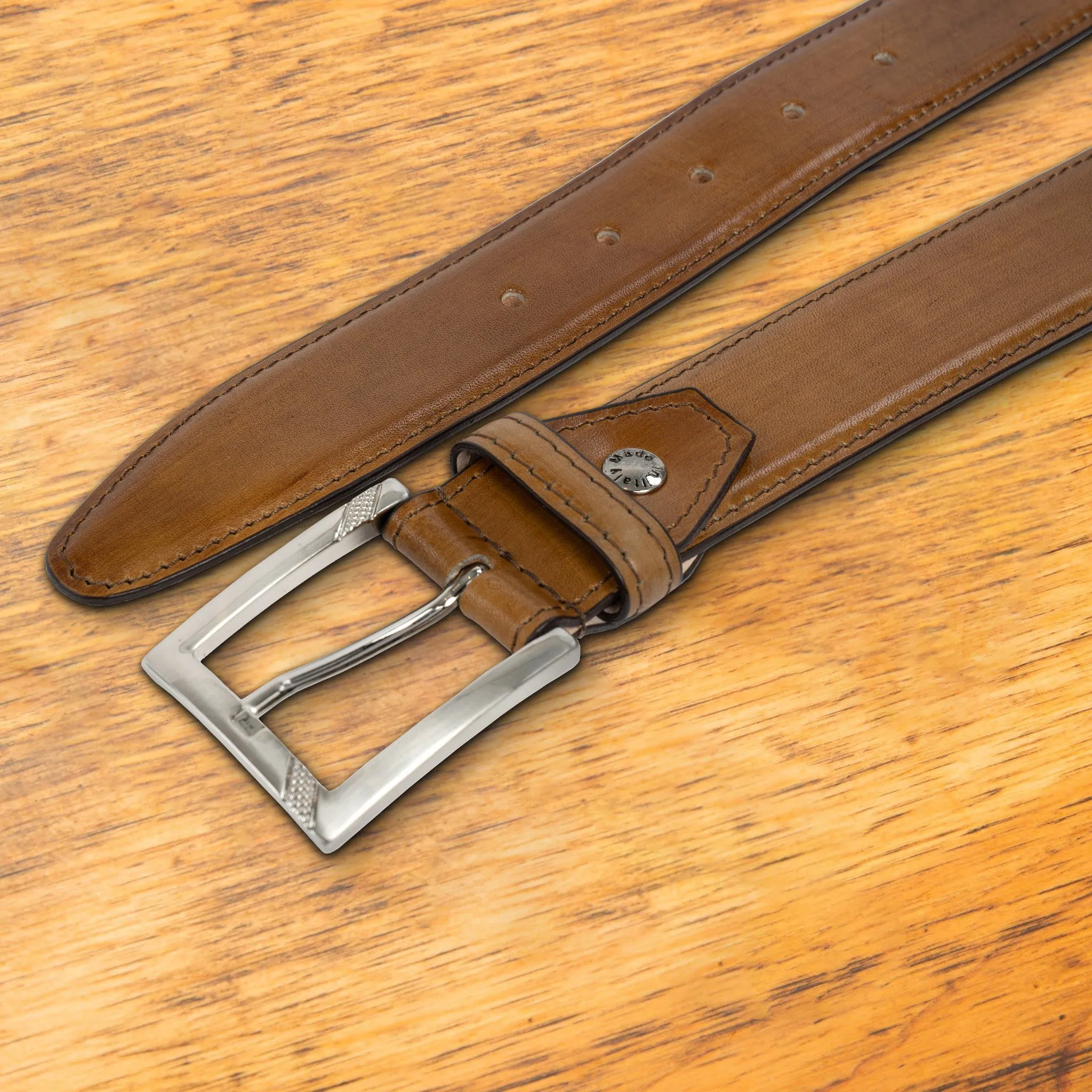 C1450 Calzoleria Toscana Leather Dress Belt