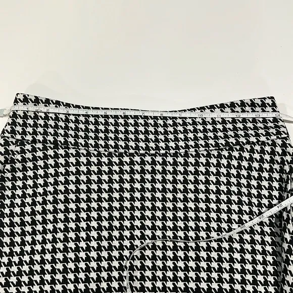 Cabi - 6, black and white houndstooth midi skirt, a line