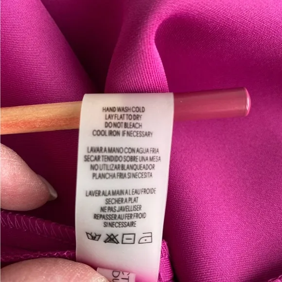 Calvin Klein Midi Dress 16P Magenta Pink Sheath Office Attire Classic Gold Zip