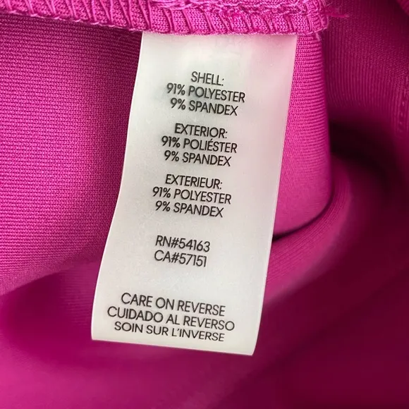Calvin Klein Midi Dress 16P Magenta Pink Sheath Office Attire Classic Gold Zip