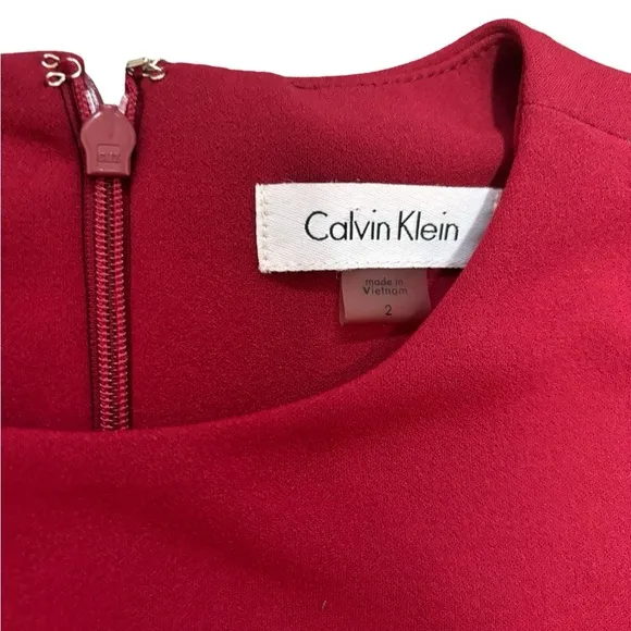 Calvin Klein Red Dress- Size 2